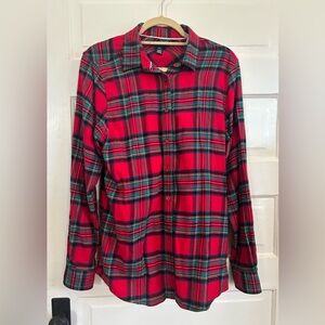 NWOT Land’s End Plaid Flannel Button Down, size 12T